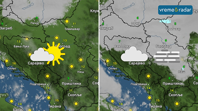 Od sunca, do magle i oblaka