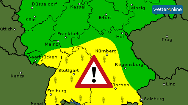Unwetterwarnkarte