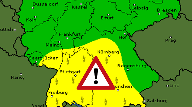 Unwetterwarnkarte