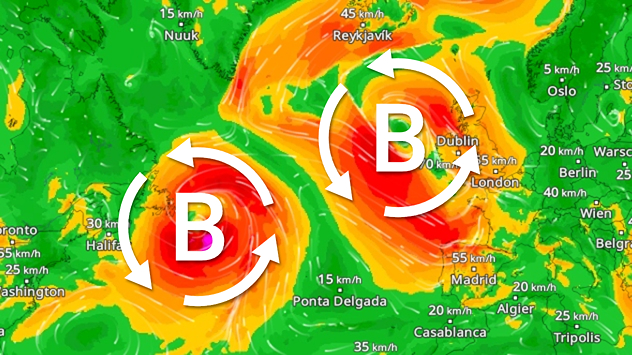 En muchas zonas de Europa, el tiempo seguirá siendo inestable debido a las numerosas tormentas que se forman en el Atlántico. Una tras otra, estas borrascas cruzan el océano y alcanzan las costas europeas con fuertes vientos y lluvias.