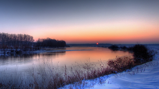 Sonnenaufgang im Dezember
