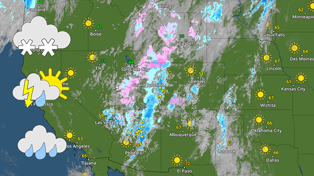 Mountain snow, heavy rain - Wintry weather arrives in the West ...