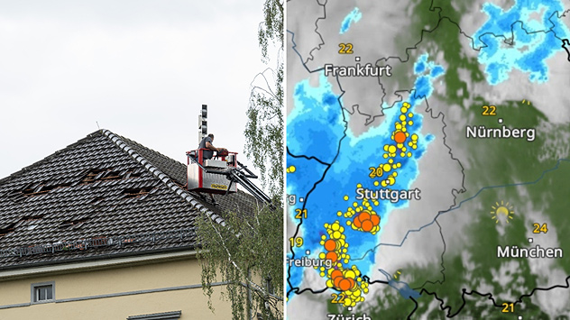Unwetter richten teils große Schäden an.