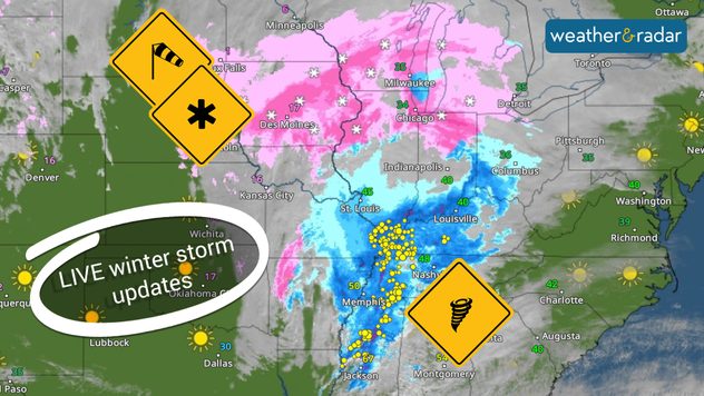 Live updates on this winter storm are bein brought all day Friday.