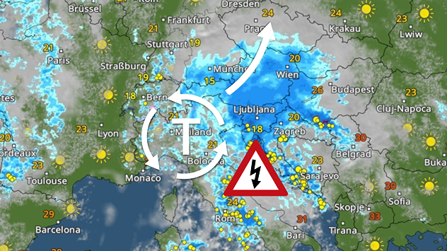 Unwetter über Südosteuropa