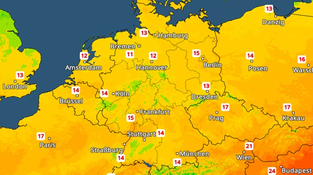 TemperaturRadar Sonntag