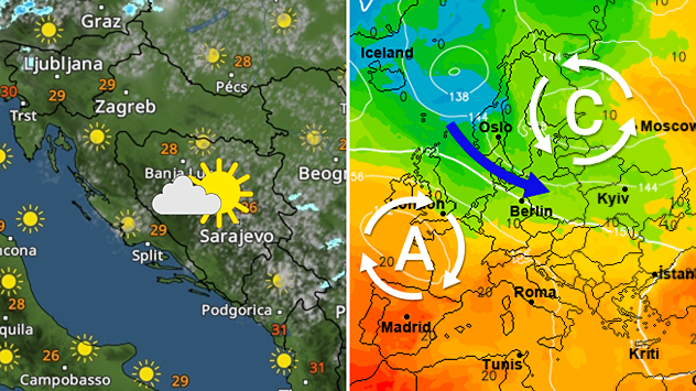 Sunčanija subota, pa dolazak pljuskova