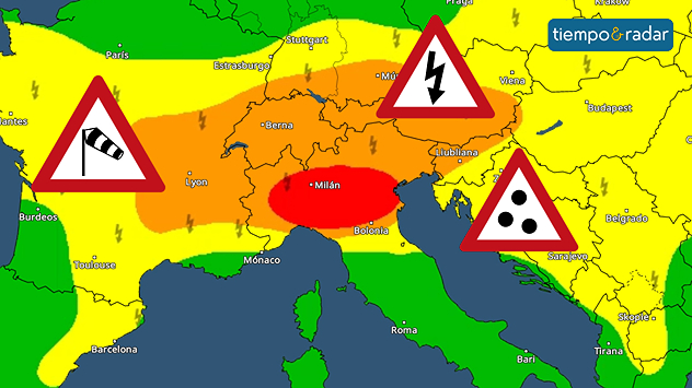 Hoy hay alertas meteorológicas en gran parte de Europa occidental y central.