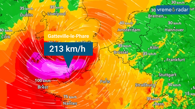 Uraganski vetrovi ciklona Goretti