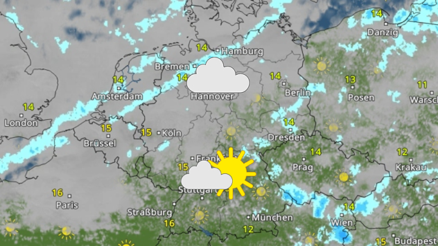 WetterRadar für den Nachmittag