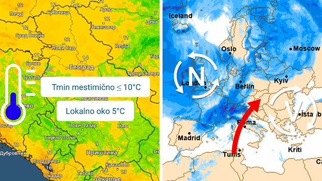 Suvo, hladna jutra, topliji dani