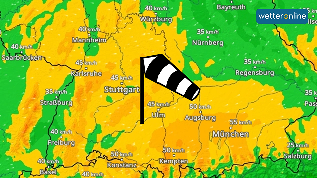 WindRadar für Mittwoch