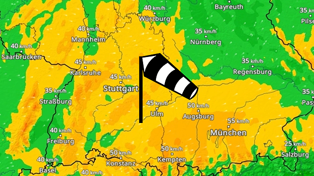 WindRadar für Mittwoch
