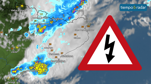 La inestabilidad del lunes dejó imágenes impactantes en muchas zonas de España, especialmente en Cataluña, donde se formaron chubascos y tormentas descomunales.