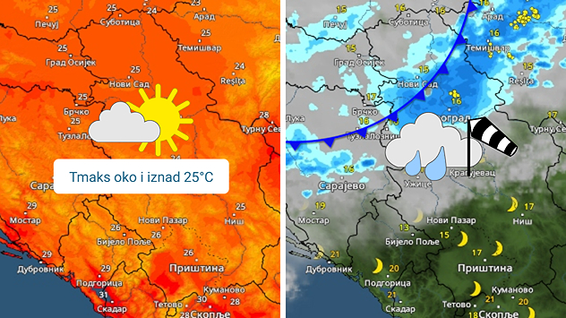 Sunčano, pa promena vremena