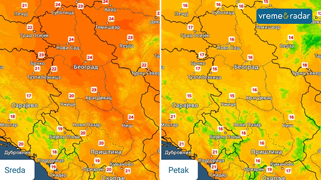 Toplo, pa zahlađenje