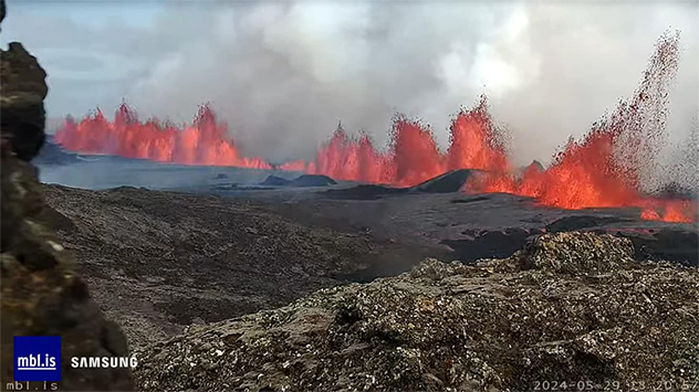 Eruption auf Island