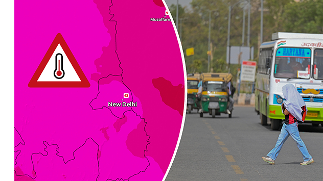 Heatwave like conditions in New Delhi. Heat on the rise