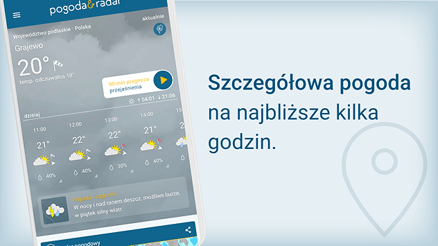 Szczegółowa pogoda w na najbliższe kilka godzin