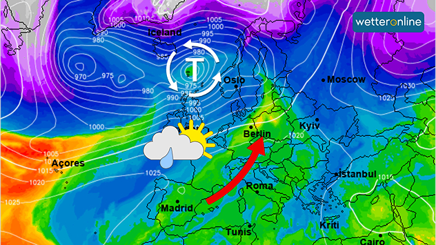 Die neue Woche bringt vor allem nach Norden hin wechselhaftes Wetter mit.