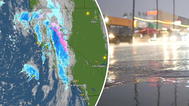 Se esperan lluvias y nevadas en las montañas a lo largo de la costa oeste.