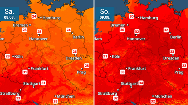 Heute warm, morgen heiß