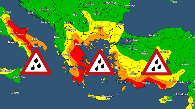Mañana se formará una potente borrasca en el Mediterráneo occidental que traerá lluvias intensas, tormentas y fuertes rachas de viento.