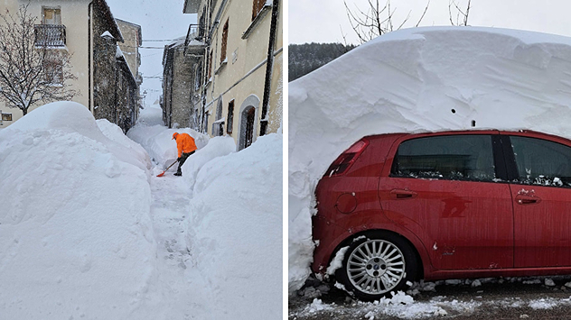 Zavejano selo u Italiji