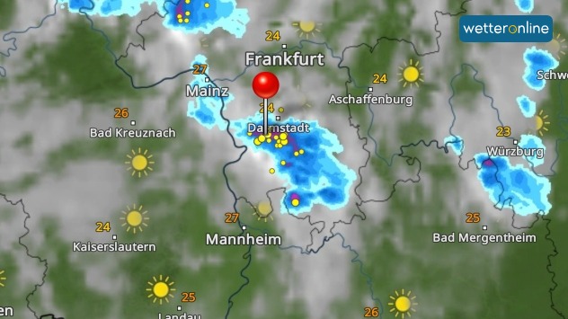 Ein starkes Gewitter hat in Südhessen gewütet, besonders schlimm traf es Pfungstadt.