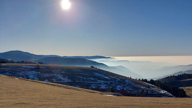 Über dem Nebelmeer im Sonnenschein