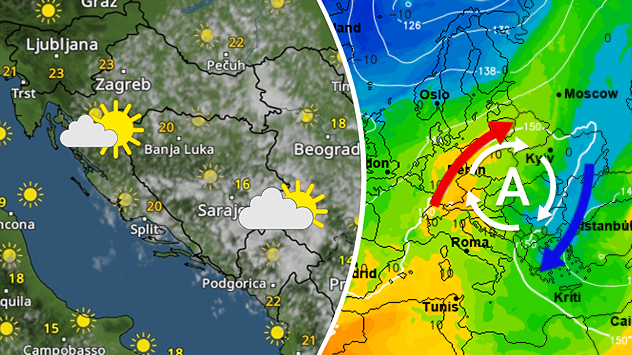 Sunčanije vrijeme dolazi, s oko 25°C