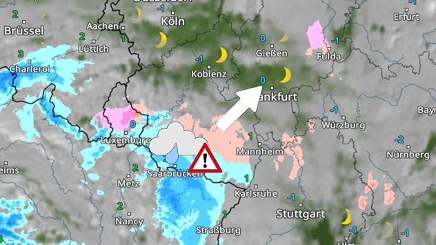 WetterRadar: Im Südwesten fällt gefrierender Sprühregen.