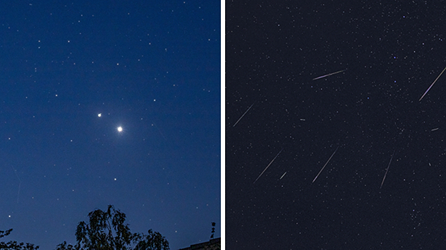 Perseidi, Venera, Jupiter