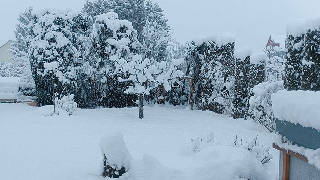 Viel Schnee in der hessischen Rhön