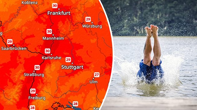 TemperaturRadar Sprung in den See (c) PHOTOCREO Michal Bednarek/Shutterstock.com