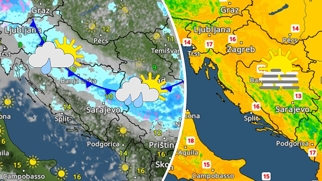 Utorak prolazno svježiji, negdje kiša