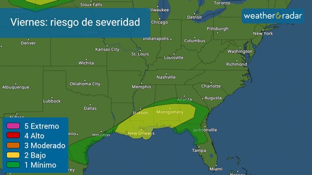 Severe weather risk in effect for the South.