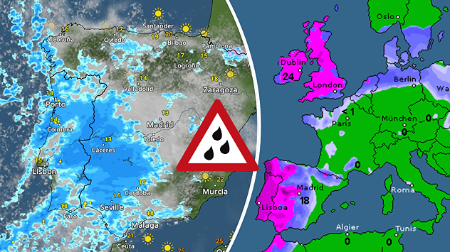 Obilna kiša Španija i Portugalija