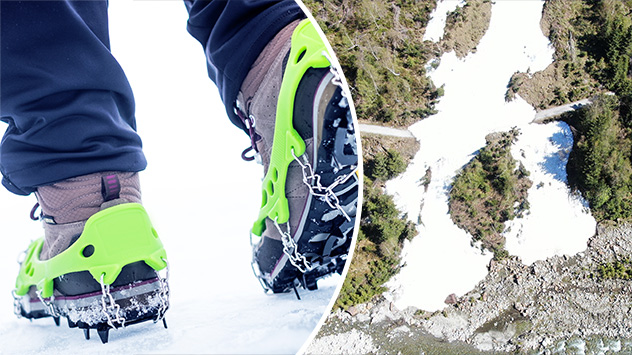 Grödel beim Überqueren der Altschneefelder hilfreich