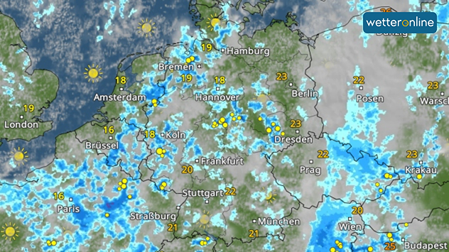 WetterRadar Montag