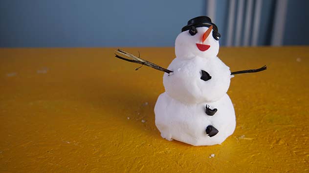 Homemade snowman