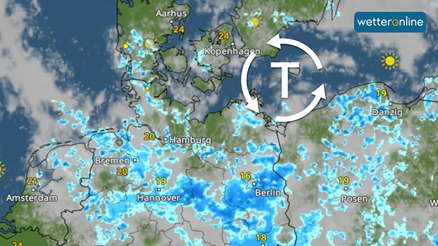 Ein Tief über der Ostsee bringt dem Nordosten weitere Regengüsse.