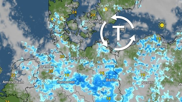 Ein Tief über der Ostsee bringt dem Nordosten weitere Regengüsse.