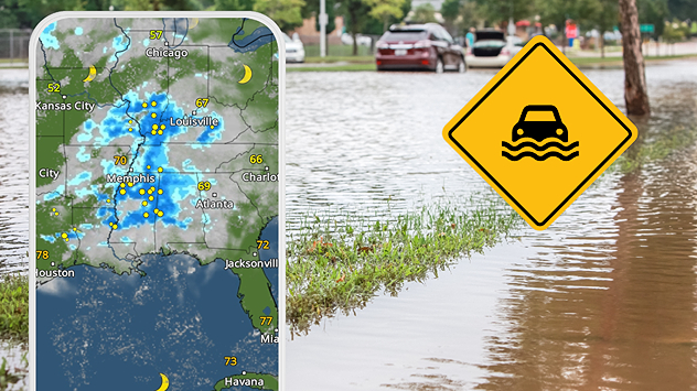 Varios días de lluvias y tormentas en los valles medio y bajo del Misisipi, el centro-sur y la costa del Golfo podrían provocar inundaciones y aliviar en cierta medida la sequía.