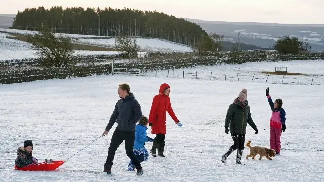 2020 was a white Christmas, however, only 4% of stations reported any snow lying on the ground. Hexham, Northumberland.