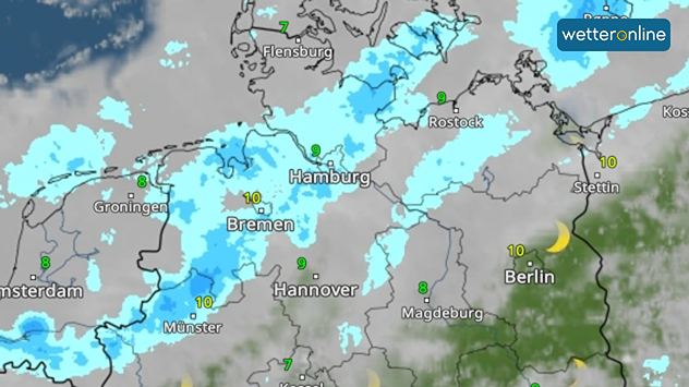 WetterRadar Dienstag Norden