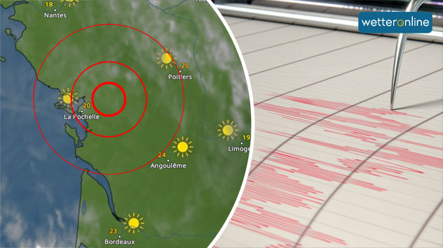 An der Westküste Frankreichs hat am Freitagabend die Erde gebebt.