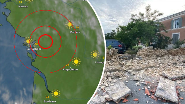 An der Westküste Frankreichs bebt die Erde am Freitagabend.  