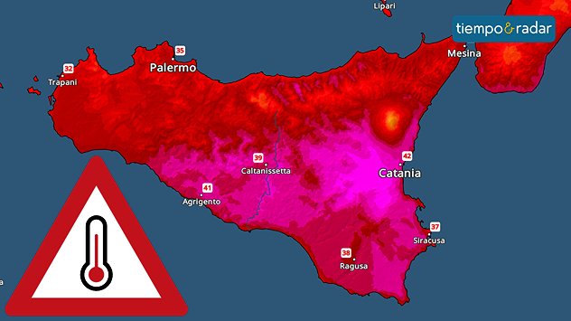 Los residentes y turistas de Sicilia deben prepararse hoy para un calor intenso y potencialmente de récord. 