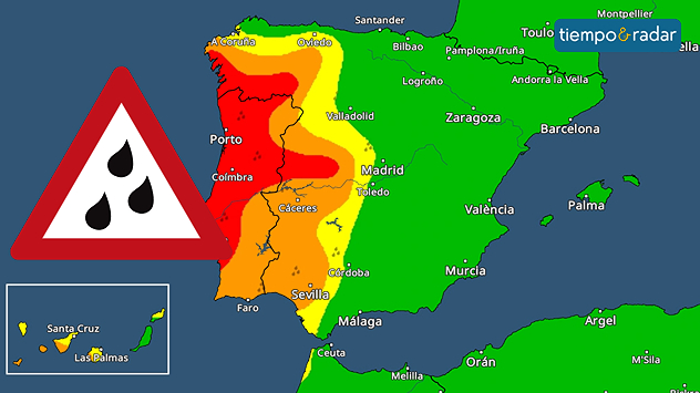 La borrasca Claudia deja a gran parte de España bajo alerta. El paraguas será imprescindible en muchas regiones.